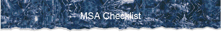 MSA Checklist